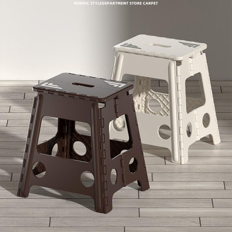 Portable Folding Plastic Stool Adults Outdoor Camping Fishing Queue Lightweight Compact Chair Modern Minimalist Design