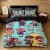 Dan Da Dan Pattern Bedding Quilt Set Quilt Cover Pillowcase Home Birthday Gift(1 * Duvet Cover + 2 * Pillowcase, Without Core)