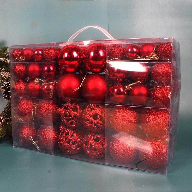 100-Piece Christmas Tree Ornament Set: Shiny, Hollow 3-6cm Balls