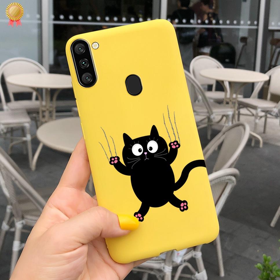 For Samsung Galaxy A11 Case Boy Girl Funny Cartoon Cat Women Silicone Back Case For Samsung Galaxy A 11 SM-A115F 6.4 Funda Cover