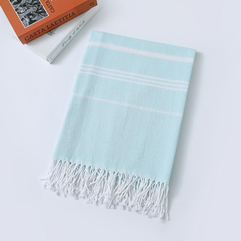 Turkish Striped Yarn-dyed Beach Towel with Tassels