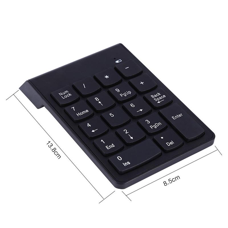 Wireless Number Pad Numeric Keypad 18 Key Digital Keyboard For Laptop