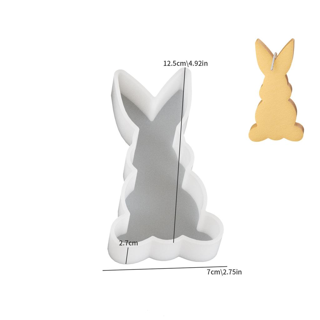 Easter Bunny Silicone Mold Bunny Plaster Ornament Mold Cute Rabbit Aroma Candle Mold Home Decor Easter Handmade Gifts