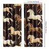 2pcs Wild Stallion Curtains - Galloping Western Horse Design   Insulated Polyester Drapes for Bedroom   Machine Washable   Semi-Tra