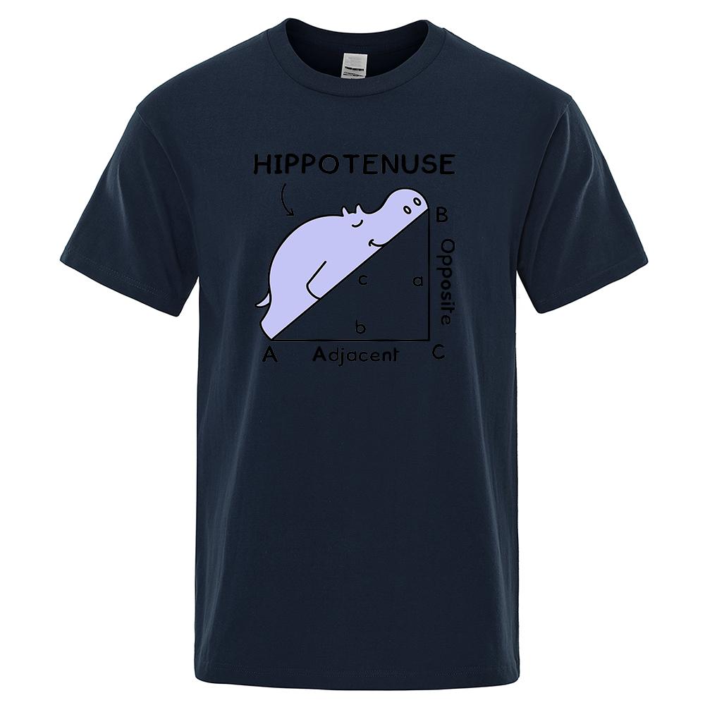 Hippotenuse Opposite Adjacent Funny Printed Mens T Shirts Trigonometric Functions Summer Cotton Cute Streetwear T-shirt Male
