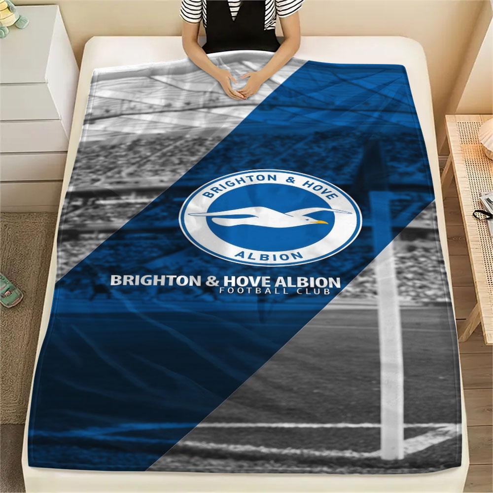 1pz Coperta in Flanella con Fantasia Brighton & Hove Albion Adatta a Tutte le Stagioni per Arredamento Casa Calore e Comfort Regali Regalo Festivo