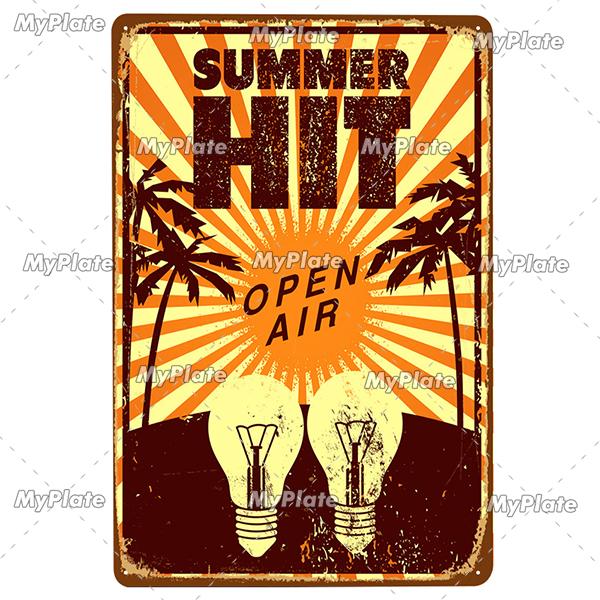 Surf Metall Zeichen Vintage Plaque Zinn Zeichen Wand Dekor Für Beach Club Mann Höhle Metall Platte Große Welle Poster