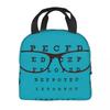 Funny Glasses With Eye Test Chart Resuable Lunch Boxes Women Multifunction Optician Optometrist Thermal Cooler Food Lunch Bag
