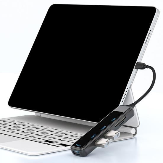 Portable USB Hub Adapter 5-in-1 High Speed Transmission Docking Station USB Type-C To USB TF/SD Adapter for Phone Laptop