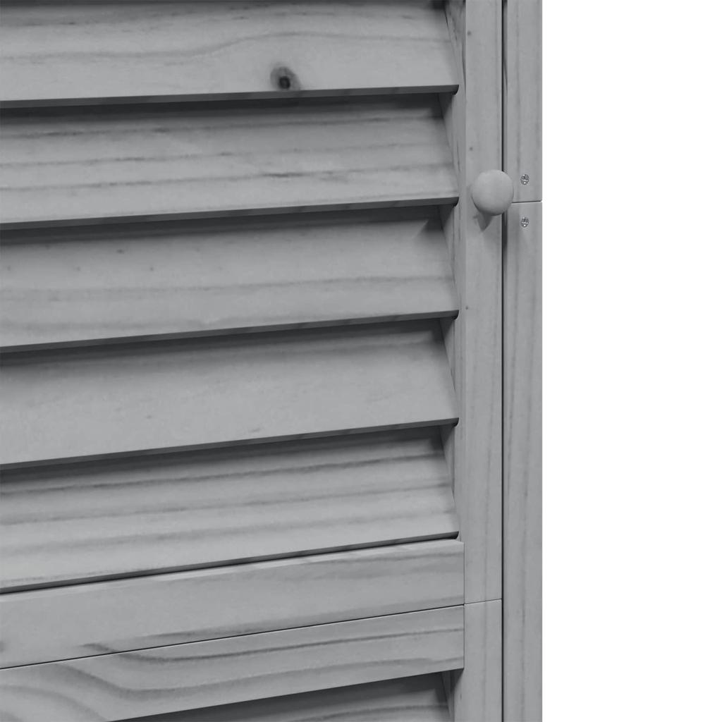 Garden Shed Gray 59 x 56 x 176 cm Solid Spruce Wood