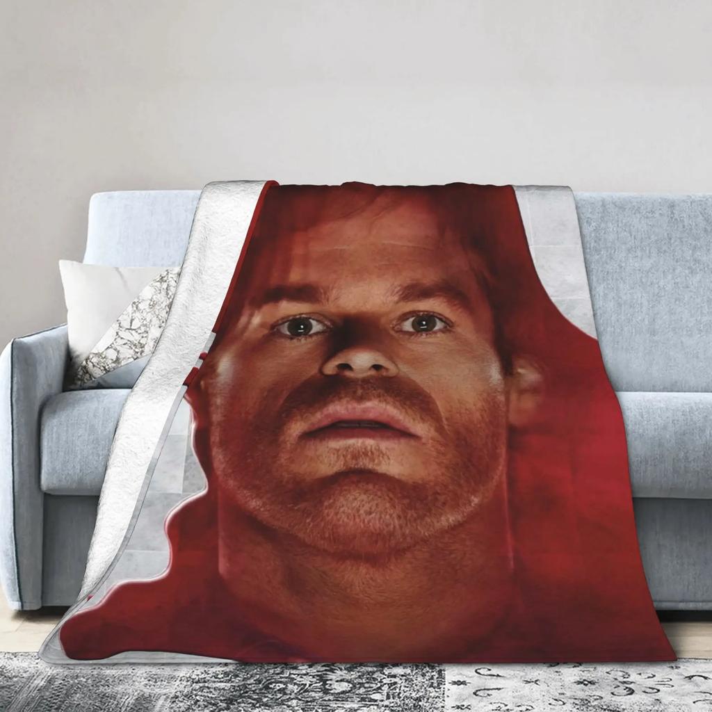 Dexter New Blood Hřejivá měkká plyšová deka na pohovku postel gauč křeslo Dětská flanelová deka Vtipný design Útulná domácí dekorace