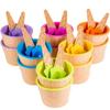 1/7pcs Vibrant Color Ice Cream Bowls with Spoons Dessert Sundae Dishes Set for Birthday Holiday Party Ice Cream Favor Gift Decor
