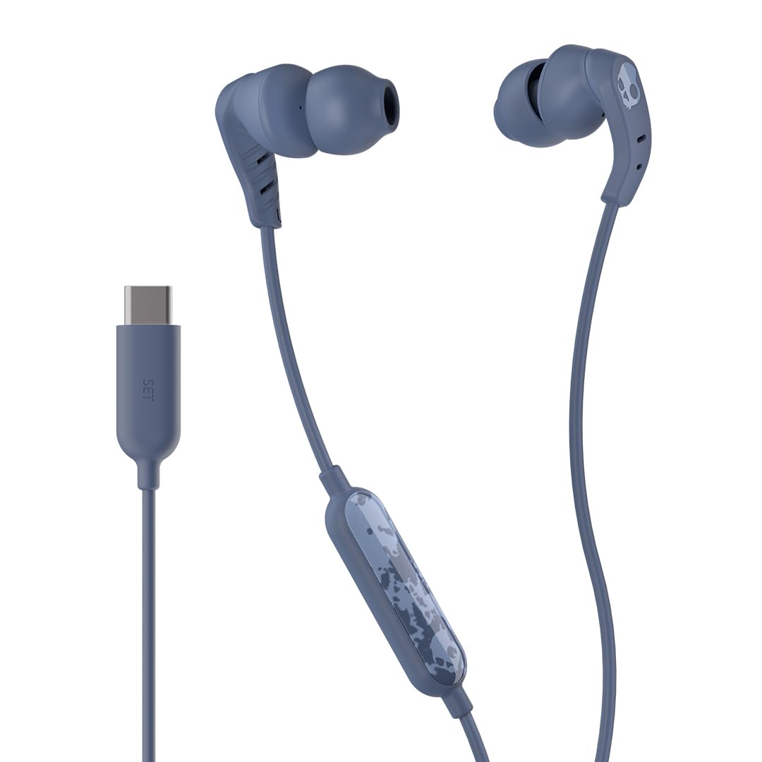 

Skullcandy Official Store Sport IPX4 with Song Noise and Original Sticker Washed Set Earphones, In-Ear, Mic, Calls, Selection, Isolation, (USB-C,
