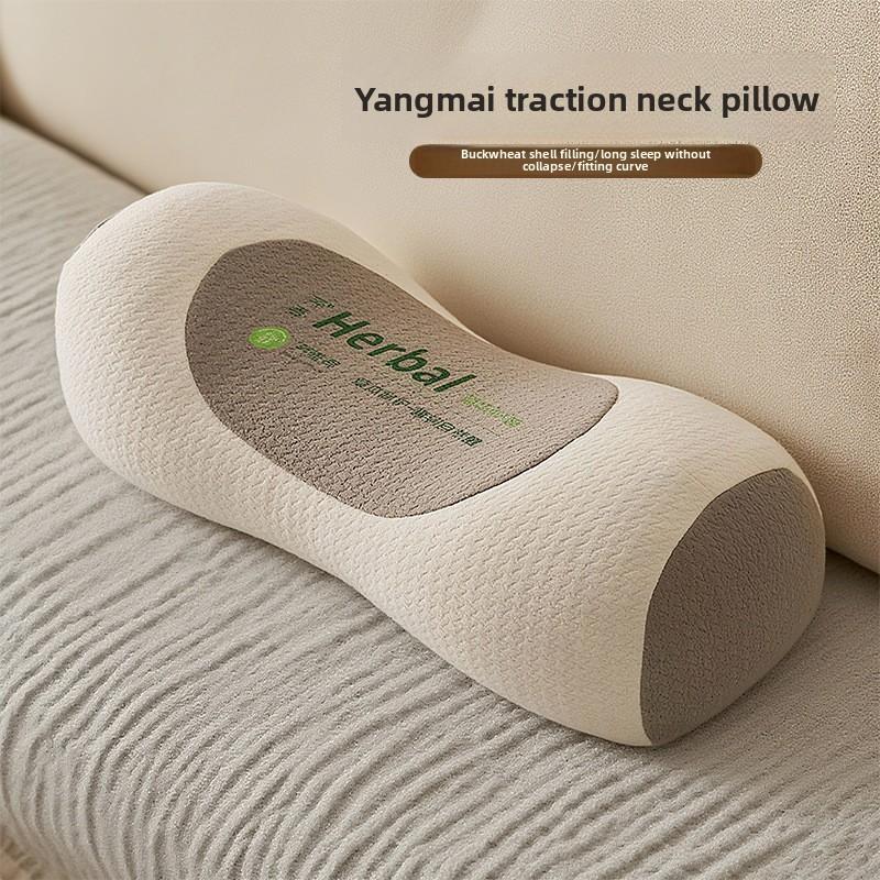 Traditional Buckwheat Filled Neck Pillow For Sleep And Cervical Support