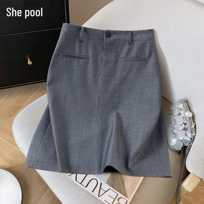Women s High-Waist A-Line Suit Short Skirt XXL