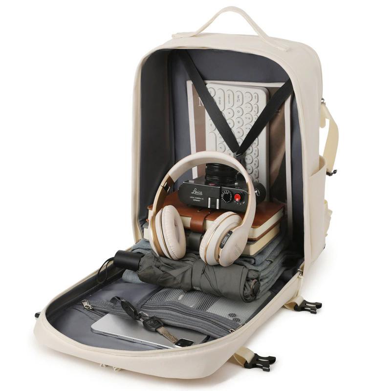 Unisex Compression Airline Approved Carry On Travel Backpack, Large Capacity Laptop Backpack with Multiple Storage Compartments