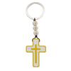 Baptism Key Ring Cross White Mesh Bag Holy Communion Gift Wooden Bead String Set Gift