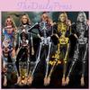 Fashionable Skeleton Jumpsuit For Women With Long Sleeves And Zipper Design