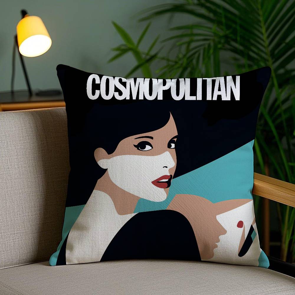 Female-oriented Style Cosmopolitan Pillow Case Anti-dustmite Pillowcase Invisible zipper silky short plush Sofa cushion cover