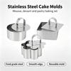 Lihe Stainless Steel Mousse Rings, Multi Shape Cookie & Cake Molds, Household DIY Baking Tools