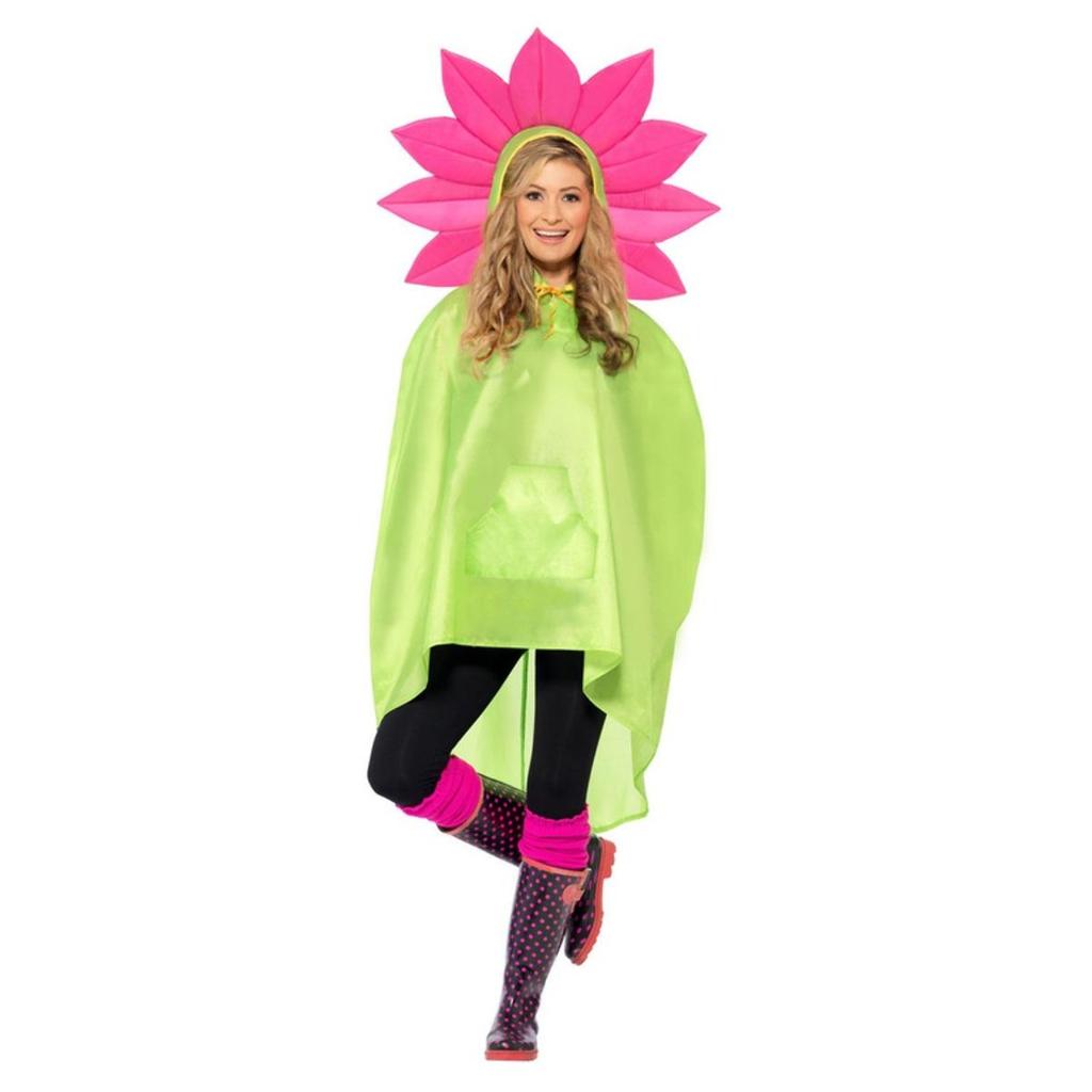 Smiffys Unisex Adult Flower Party Poncho