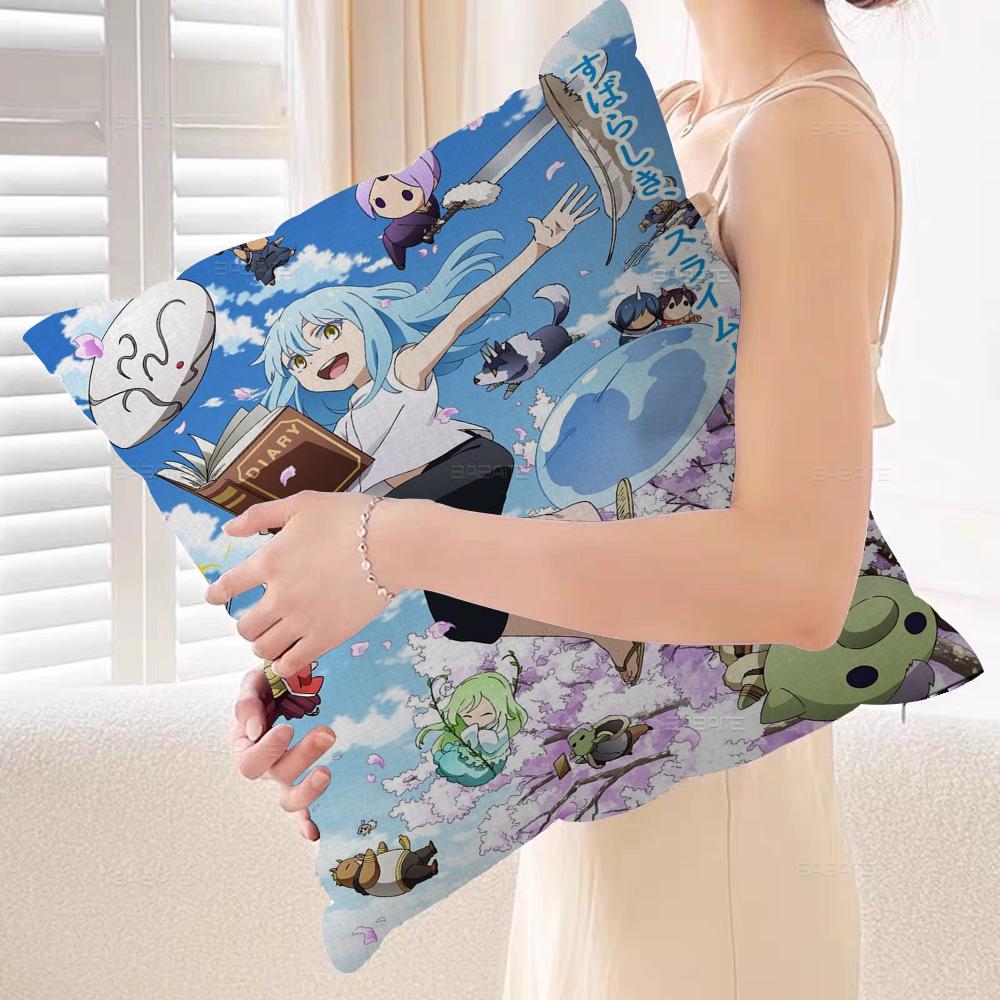 Anime Tensei Shitara Slime Datta Ken Cushion Cover Decorative Pillow Sofa Home Decor Case Pillow Cases