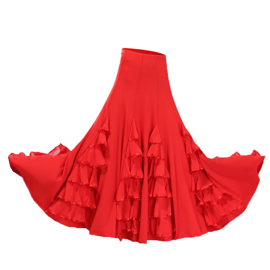 Ballroom Dance Dresses Practise Dancing Dress Modern Waltz Tango Skirt - Purple, As Described