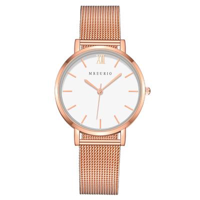 Montre femme simple nordique à motif romain élégant montre femme Milan avec bracelet en maille