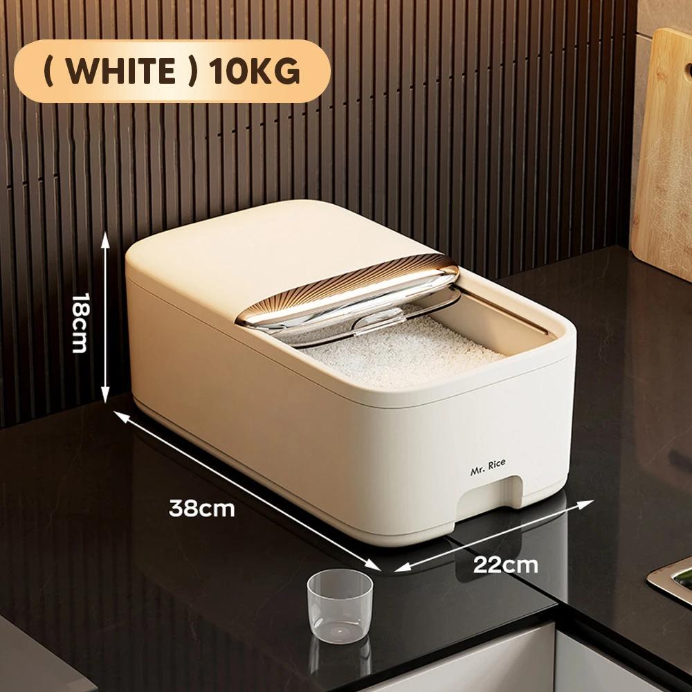 5/10KG Rice Storage Box Grain Sealed Jar Insect Proof Moisture Proof with Sliding Cover Rice Containers Kitchen Rice Storage Box