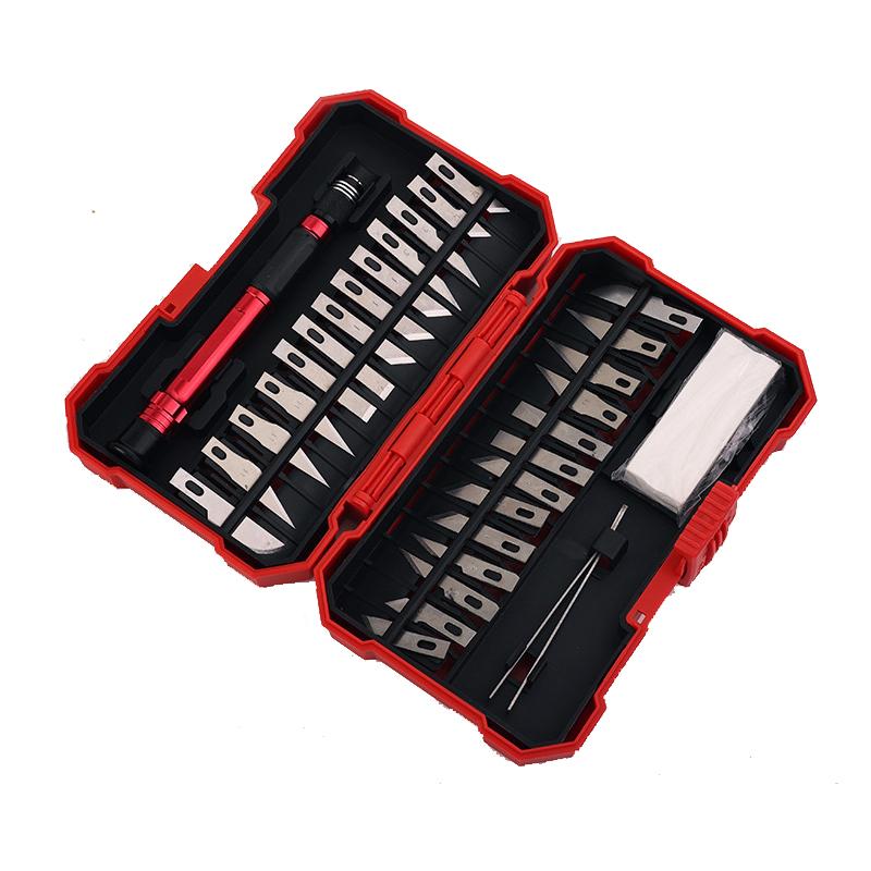 

29pcs Carving Knife Set Carbon Steel Craft Artwork Engraving Wood Spoon Cutter Set Model Repair Multipurpose Sculpture Scalpel красный