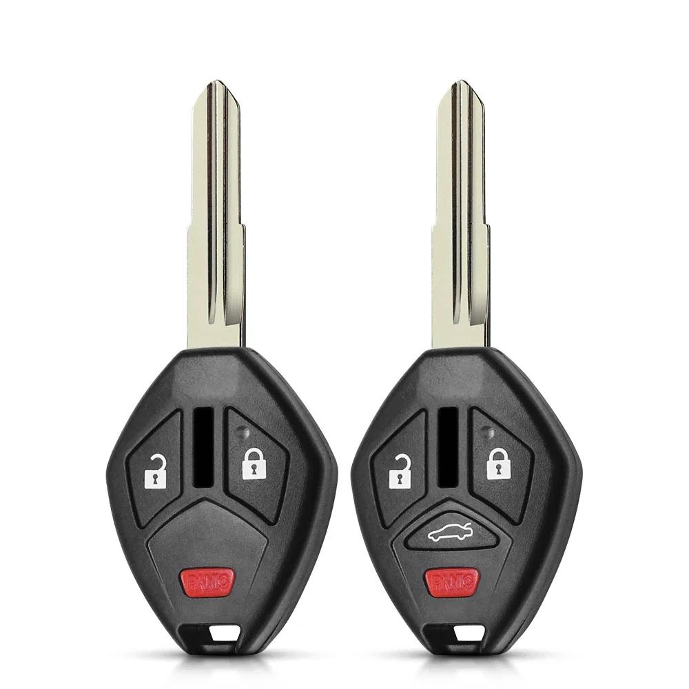 Coque de clé télécommandée modifiée Dandkey à rabat pour Mitsubishi Galant Eclipse Lancer 3/4 Boutons Étui de clé de voiture pliable