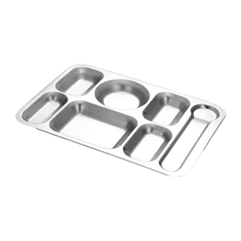 

Sushik 304 Stainless Steel 7-Compartment Divided Meal Tray