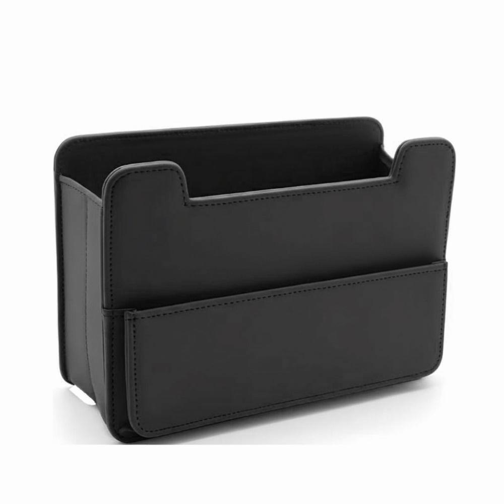 Leather Material Car Trash Bin Leatherette Material Seatback Hanging Organizer Car Storage