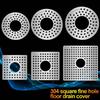 Stainless Steel Floor Drains Cover Dense Holes Anti-blocking Shower Hair Catcher Round Square Drain Hair Filter Shower Drain