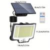 Remote Control Solar Outdoor Lights 200 LED Highlight Solar Powered Lamp Lighting Automatic Charging Motion Sensor Lights Split Body