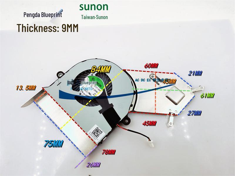 New EF75070S1-C121-G99 5V 2.25W Magnetic Levitation Laptop Turbo Exhaust Blower