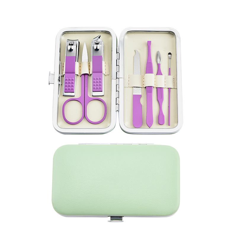 18-Piece Dark Green Slant Mouth Nail Clipper Manicure Set