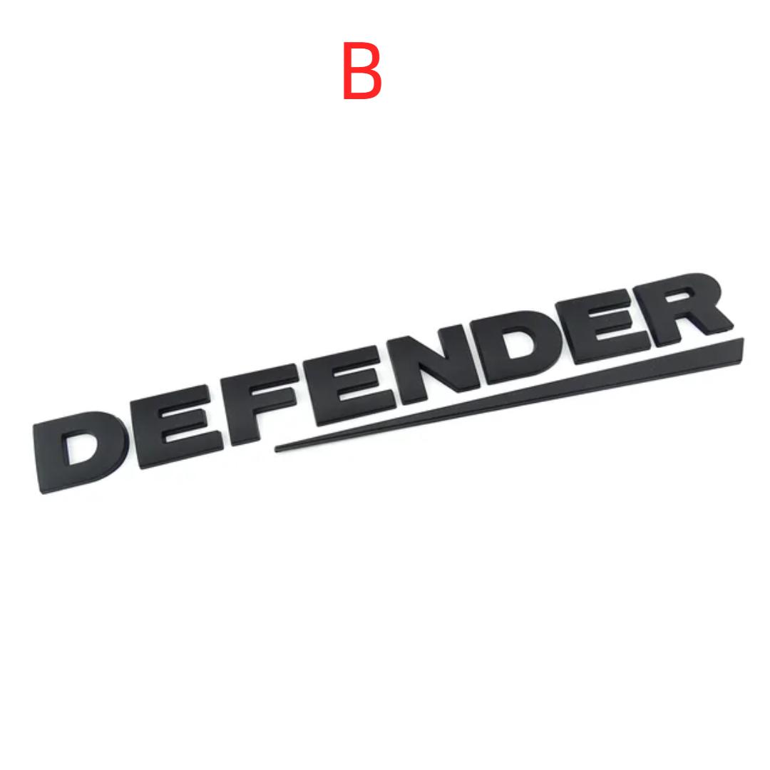 

3D рельефные буквы из АБС-пластика Defender на заднем багажнике, эмблема на задней двери, наклейки-наклейки для L/R/over Defender, аксессуары для стайлинга автомобилей B