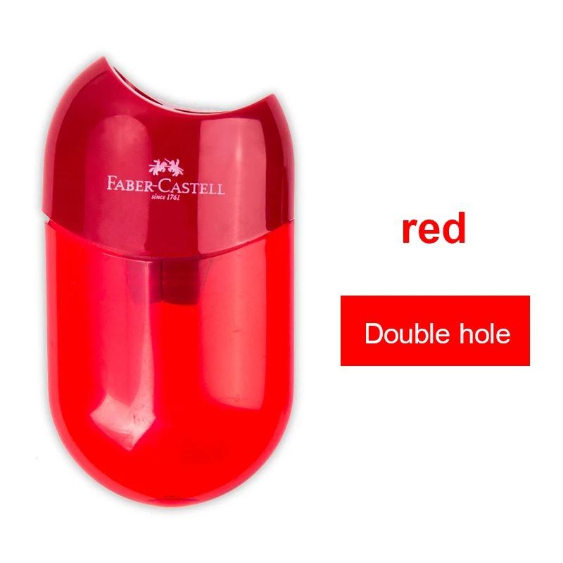 FABER-CASTELL Manual Mini Pencil Sharpener Dual-Hole Sharpener for Thick and Thin Pencils Portable Durable Pencil Sharpener