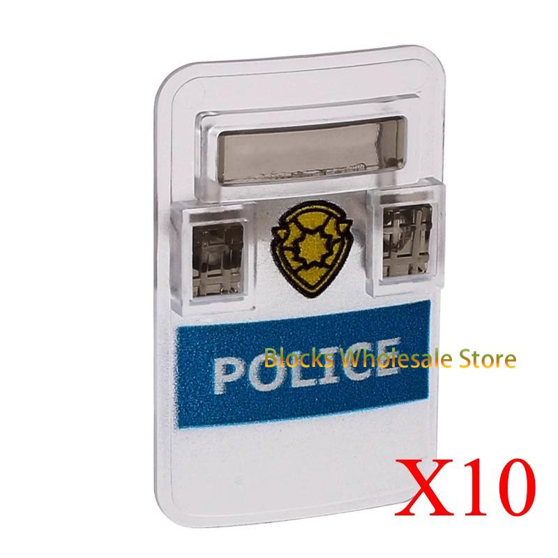 

MOC Военный спецназ Полицейский Солдат Пуленепробиваемый щит Строительные блоки Кирпичи Фигурки Армейское оружие DIY Аксессуары Кирпич Детские игрушки оранжевый