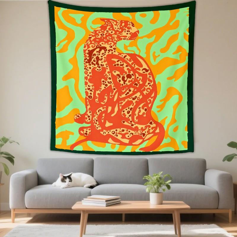 Boho Chic Wall Tapestry With Moon Phase Floral Starry Sky Design Bedroom Yoga Studio Decor
