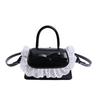 PU Leather Bow Coin Purses Ruffle Shoulder Bag Fashion Crossbody Wallet  Female