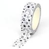 NEW 1PC 10M Decorative Black and White Japanese Washi Tape Set DIY Journaling Adhesive Moon Masking Tape Cute Stationery