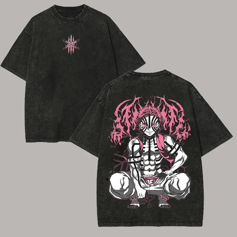 Men's Ghost Slayer Printed Short Sleeve T-shirt for Anime Fans and Fans Daily Street Dressing