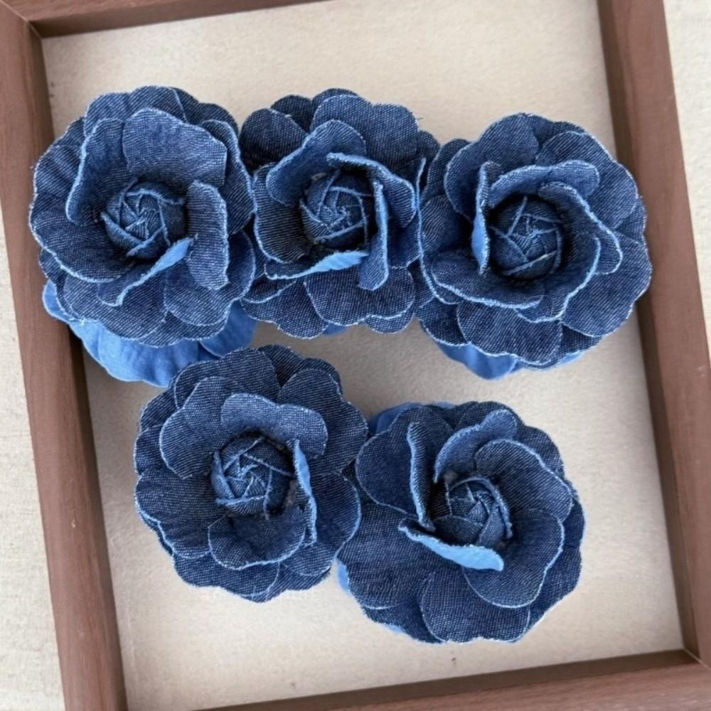 Korean Style Flower Banana Clips Camellia Floral Twisted Hair Clip Women Vertical Clip  Daily