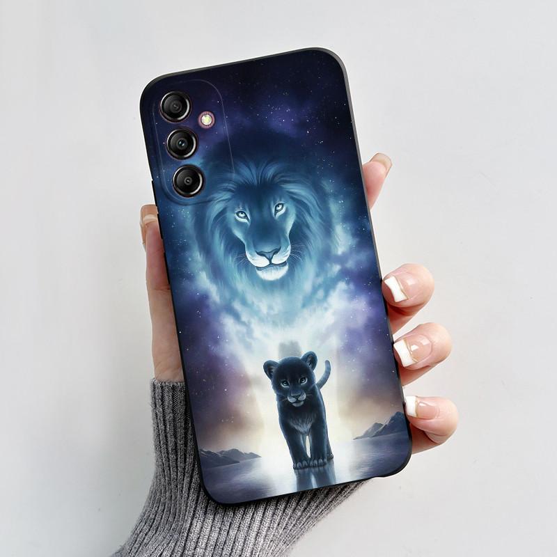 For Samsung A14 Case Galaxy A14 5G Cover SM-A145F A145M SM-A146B Luxury Fashion Black Silicone Phone Case Shockproof Back Cover