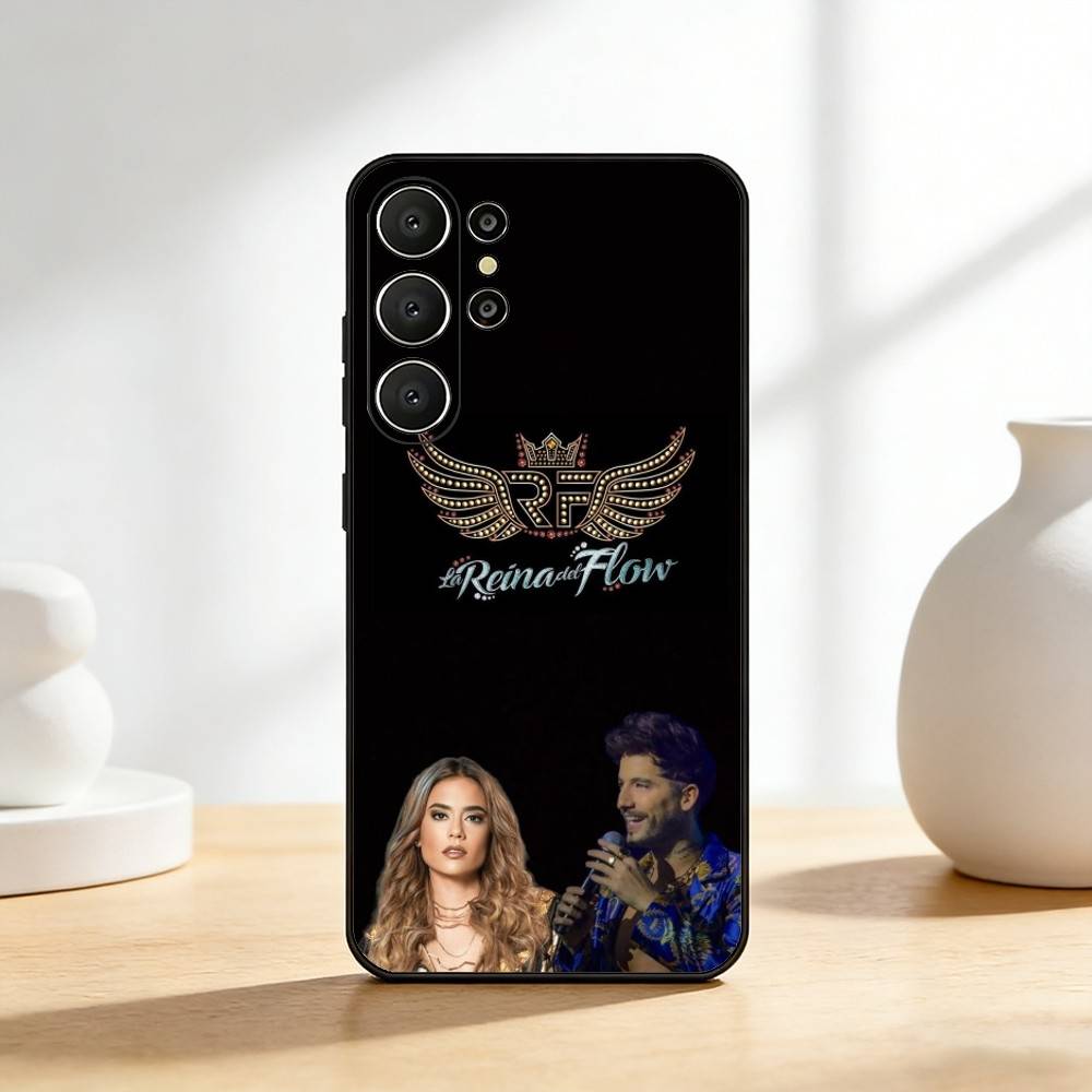 Queen of Flow La-Reina-Del-Flow Phone Case For Samsung S26,S25,24,23,22,30,21,10,9,Ultra,Plus,Lite,Black Soft Case Samsung S20lite5G