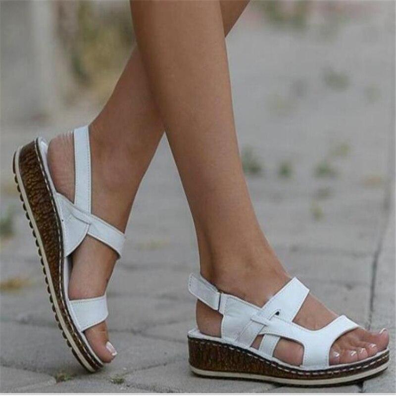 Mujeres 35-43 Sandalias De talla grande 2021 Verano Nuevo Estilo  Universitario Tacón Bajo Cuña Sandalias Casuales Damas Sandalias de Moda  Calzado comprar a buen precio — entrega gratuita, reseñas reales con fotos  — Joom