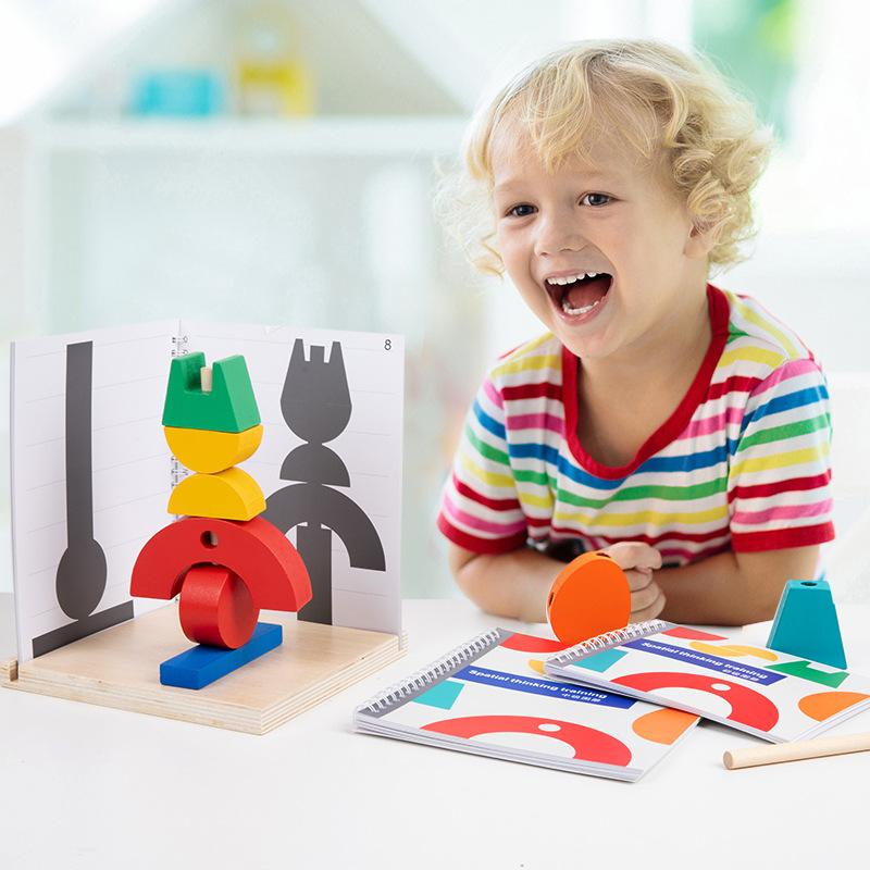 Children'S Educational Creative Three-Dimensional Projection Space Building Block Shadow Building Block Puzzle Early Education Toys