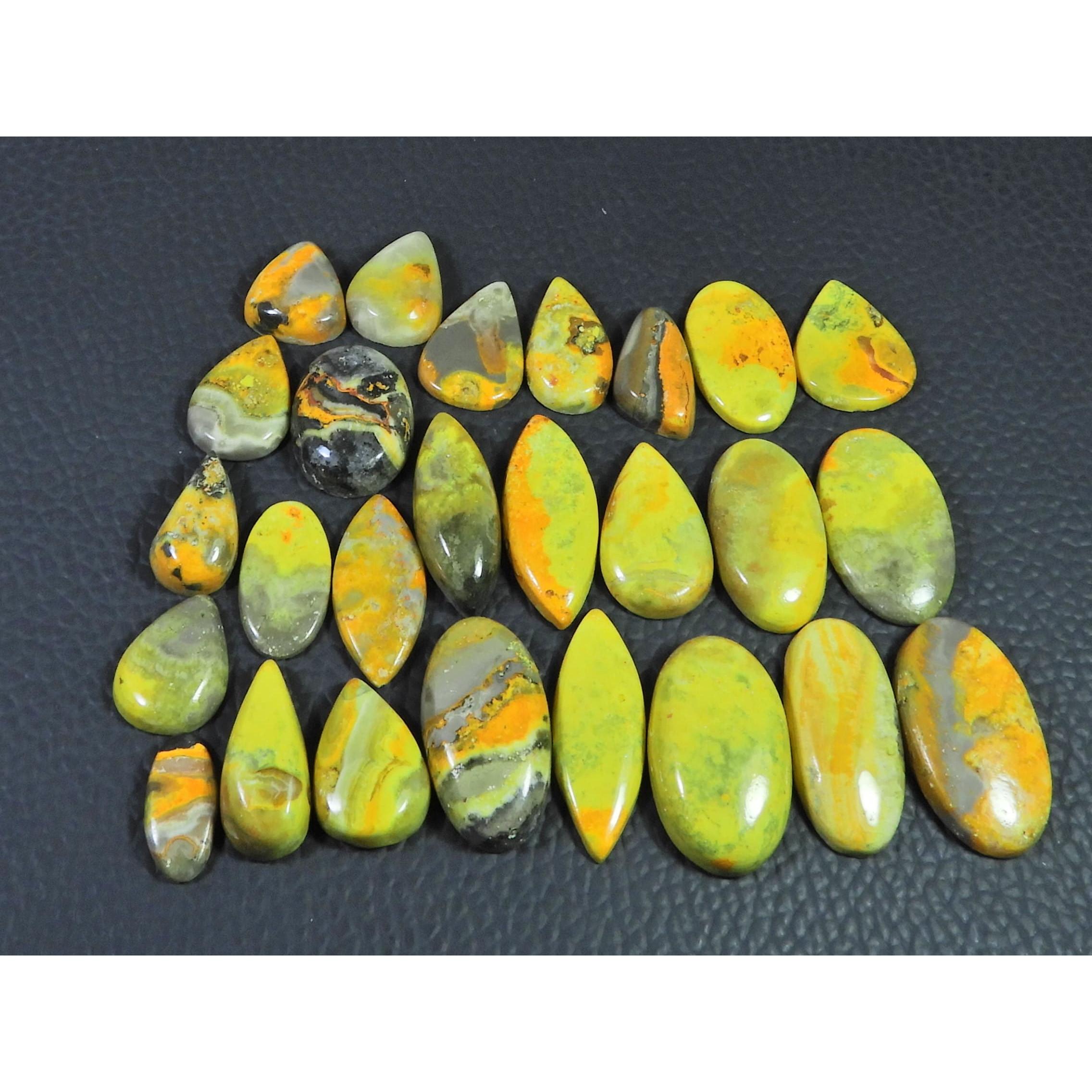 190Cts. Natural Bumble Bee Jasper Mix Cabochon Loose Gemstone 26 Pcs Lot C-2271